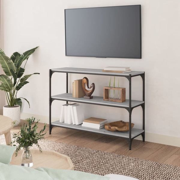 Bücherregal Grau Sonoma 100 cm