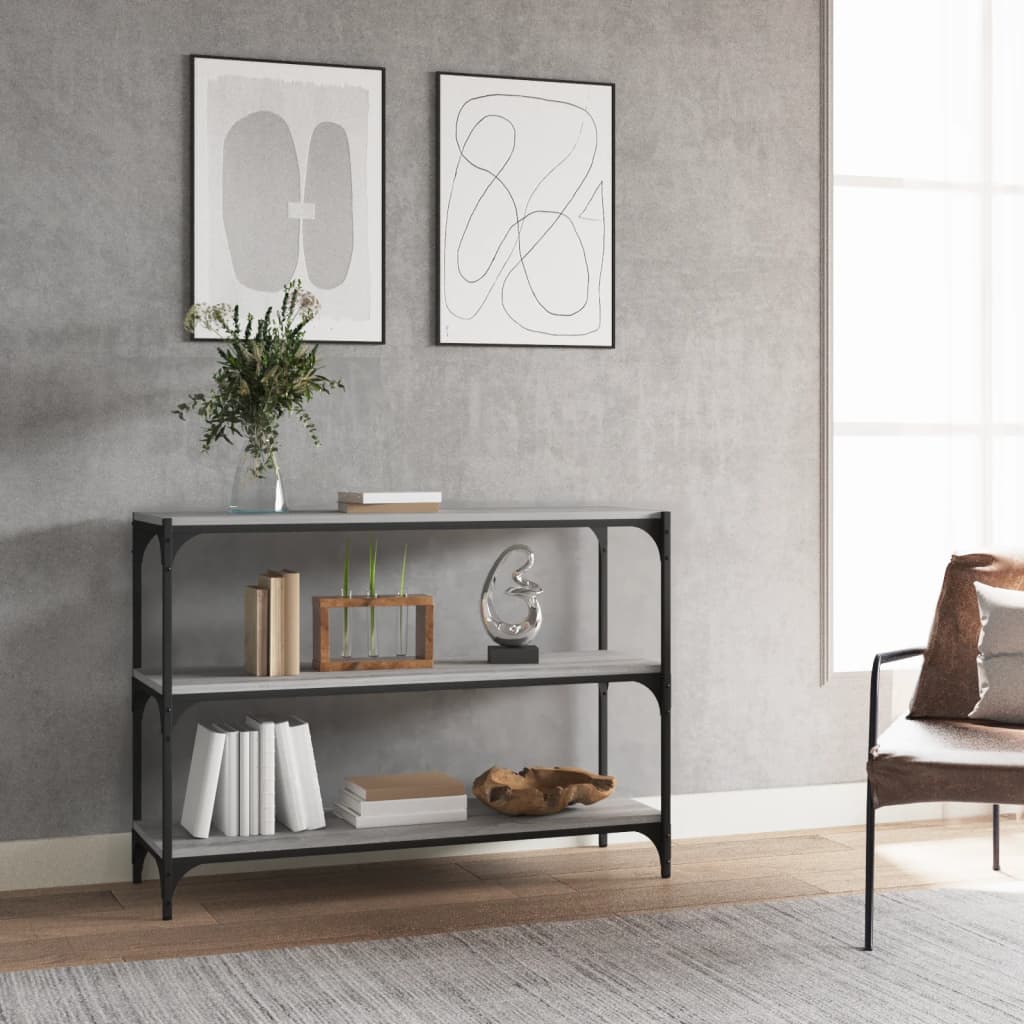 Bücherregal Grau Sonoma 100 cm
