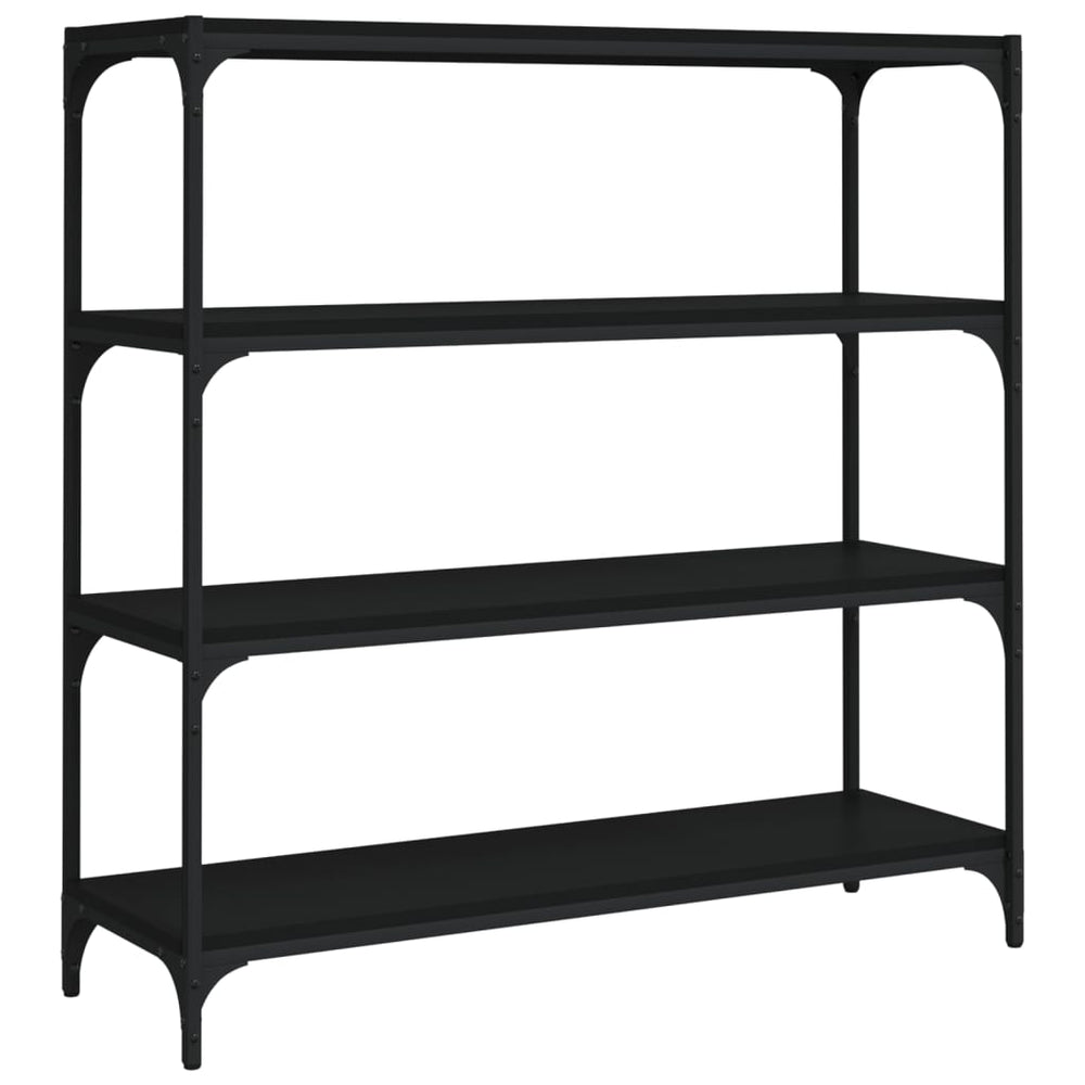 vidaXL Bibliothèque noir 100x33x100 cm bois d'ingénierie et acier