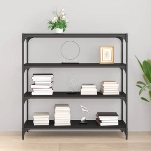 Schwarzes Bücherregal 100x100 cm