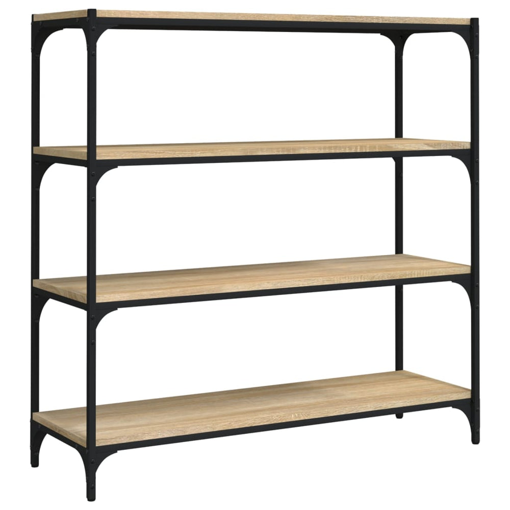 vidaXL Bibliothèque chêne sonoma 100x33x100 cm Bois d'ingénierie et acier