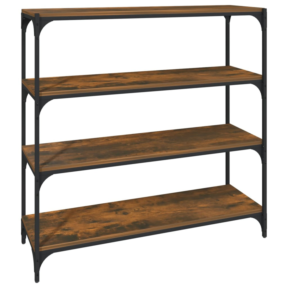 vidaXL Étagère chêne fumé 100x33x100 cm bois d'ingénierie et acier