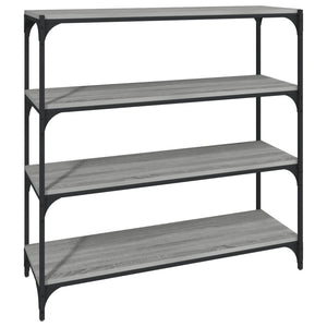 vidaXL Bibliothèque Gris Sonoma 100x33x100 cm Bois d'ingénierie et acier