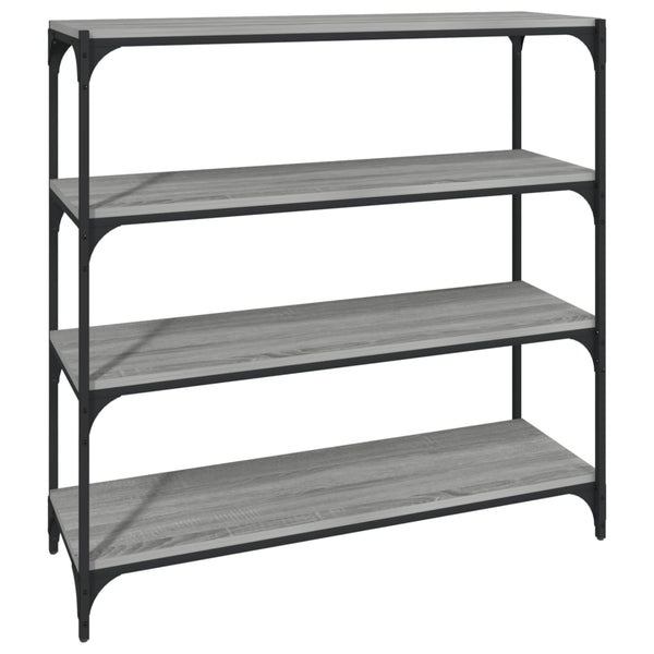 vidaXL Bibliothèque Gris Sonoma 100x33x100 cm Bois d'ingénierie et acier