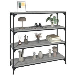 vidaXL Bibliothèque Gris Sonoma 100x33x100 cm Bois d'ingénierie et acier