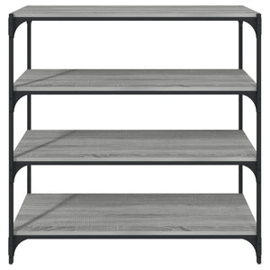 vidaXL Bibliothèque Gris Sonoma 100x33x100 cm Bois d'ingénierie et acier