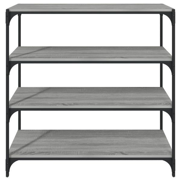 vidaXL Bibliothèque Gris Sonoma 100x33x100 cm Bois d'ingénierie et acier