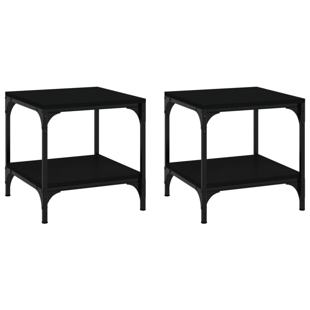 Beistelltische Schwarz 40x40 cm, 2er Set