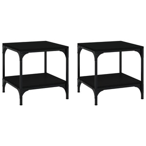Beistelltische Schwarz 40x40 cm, 2er Set