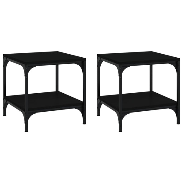 Beistelltische Schwarz 40x40 cm, 2er Set