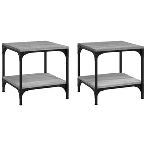 vidaXL Tables d'appoint 2 pcs Gris Sonoma 40x40x40 cm Bois d'ingénierie