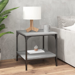 vidaXL Tables d'appoint 2 pcs Gris Sonoma 40x40x40 cm Bois d'ingénierie