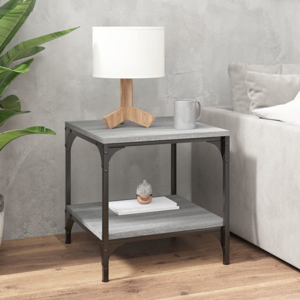 vidaXL Tables d'appoint 2 pcs Gris Sonoma 40x40x40 cm Bois d'ingénierie