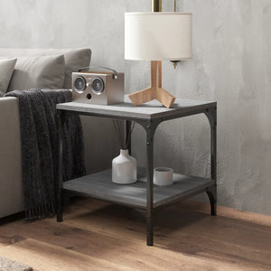 vidaXL Tables d'appoint 2 pcs Gris Sonoma 40x40x40 cm Bois d'ingénierie