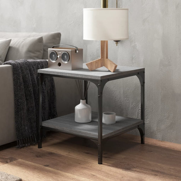 vidaXL Tables d'appoint 2 pcs Gris Sonoma 40x40x40 cm Bois d'ingénierie