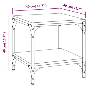 vidaXL Tables d'appoint 2 pcs Gris Sonoma 40x40x40 cm Bois d'ingénierie