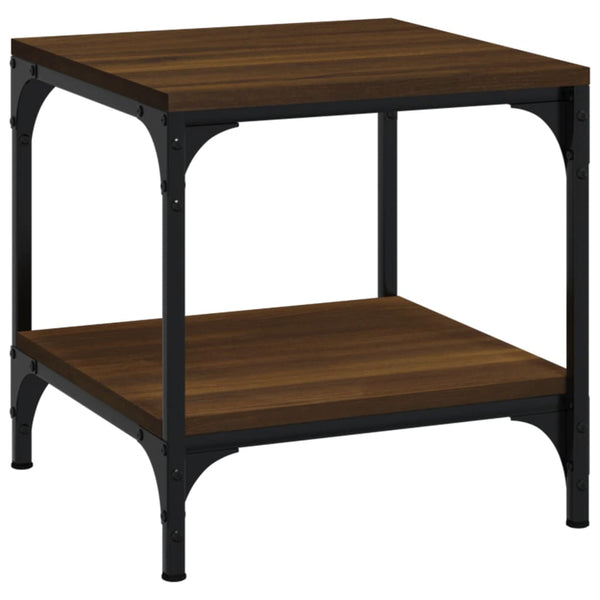 Beistelltische 2er Set Braun Eiche 40x40 cm