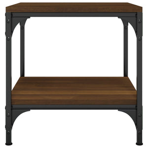 Beistelltische 2er Set Braun Eiche 40x40 cm