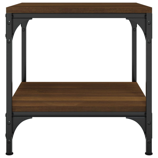 Beistelltische 2er Set Braun Eiche 40x40 cm