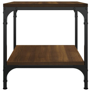 Beistelltische 2er Set Braun Eiche 40x40 cm
