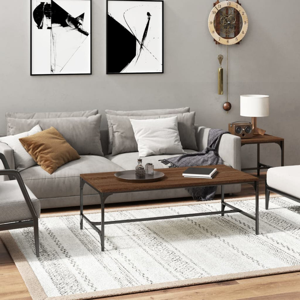 Couchtisch Braun Eichenoptik 100x50 cm