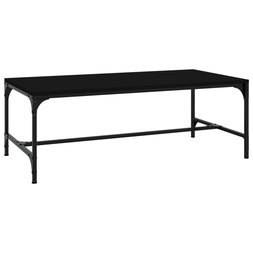Schwarzer Couchtisch 80x50 cm