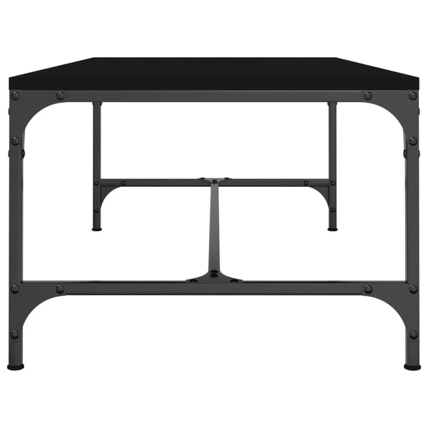 Schwarzer Couchtisch 80x50 cm