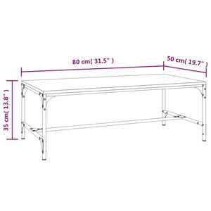 Sonoma Eiche Couchtisch 80x50 cm