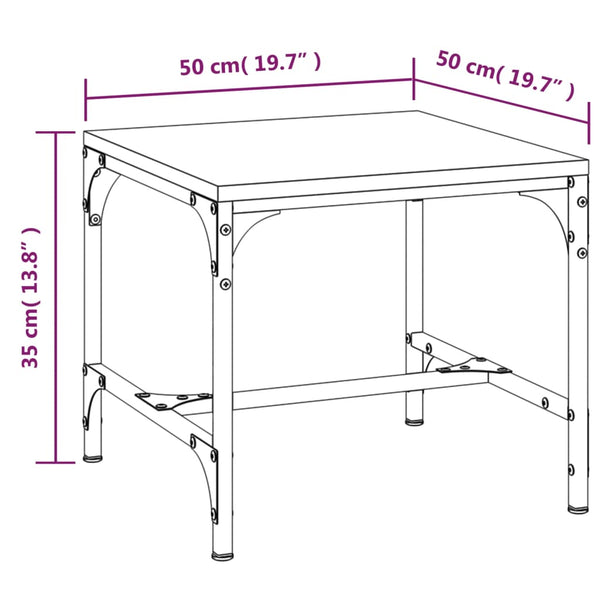 Couchtisch Braun Eichenoptik 50x50 cm