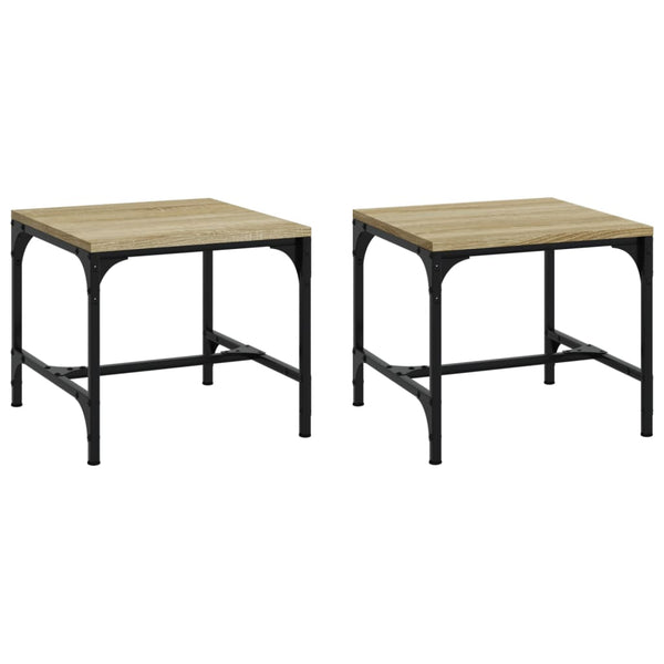 2er Set Beistelltische Sonoma-Eiche 40x40 cm