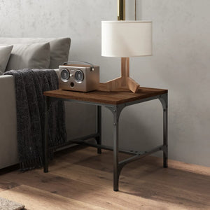 Beistelltische 2er Set Braun Eiche 40x40 cm