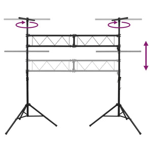 Schwarz Leuchtenstativ, 180-300cm