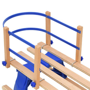 Klappschlitten mit Rückenlehne 110cm