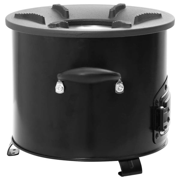 Camping Ofen Schwarz Metall 36x26x22,5 cm