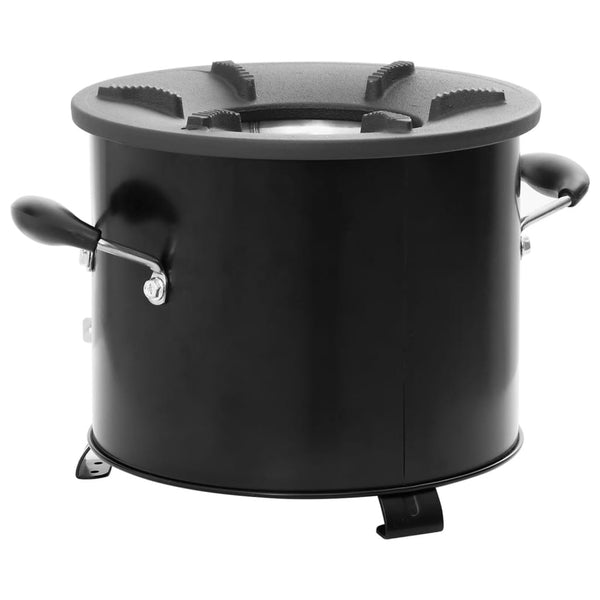 Camping Ofen Schwarz Metall 36x26x22,5 cm