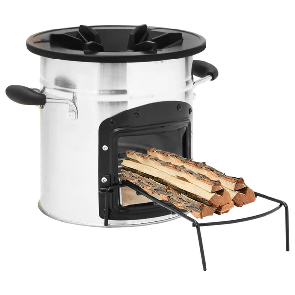 Camping Ofen Edelstahl 45,5 cm