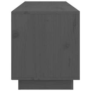 Grauer TV-Schrank Kiefer Massivholz 105cm
