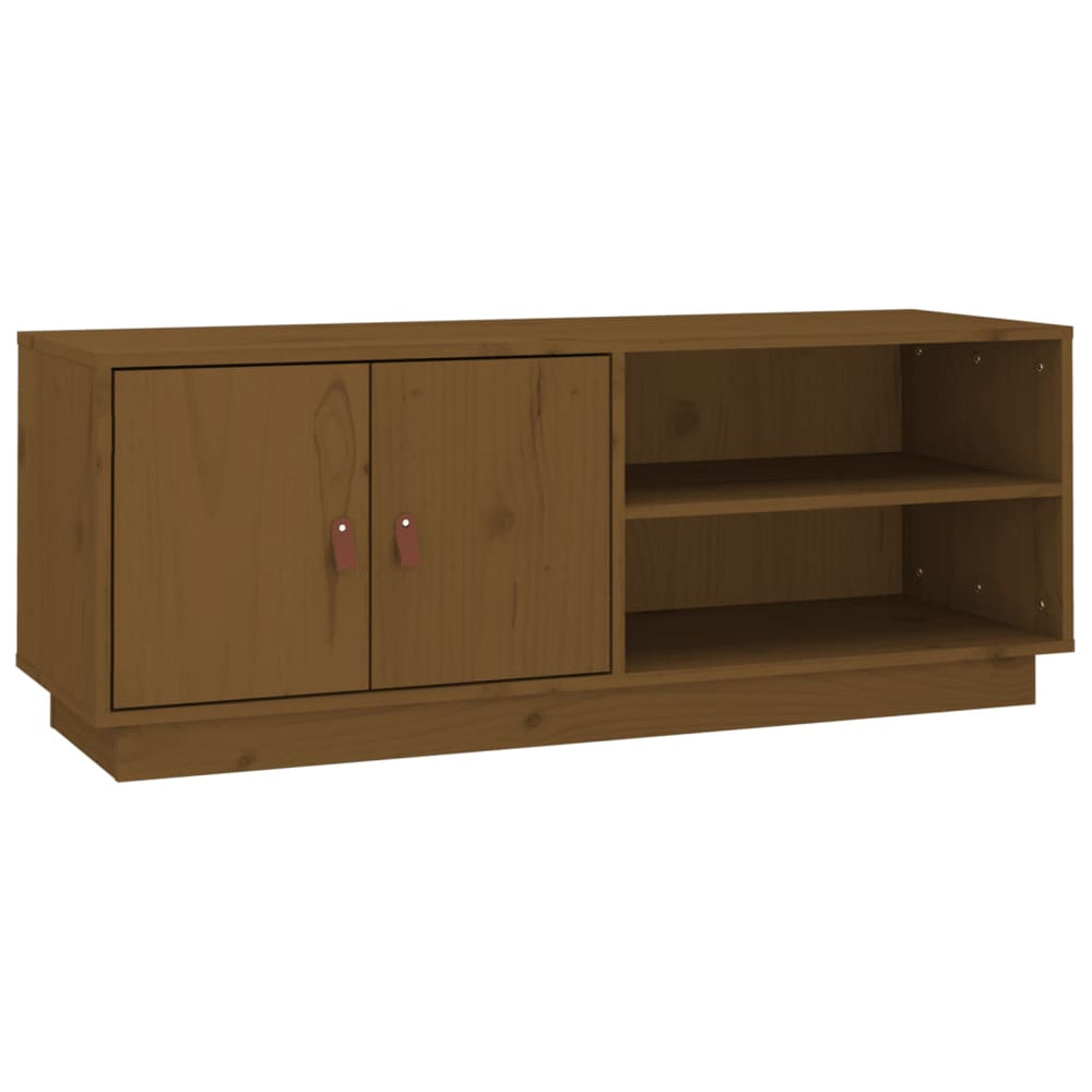 TV-Schrank Honigbraun Massivholz Kiefer 105 cm