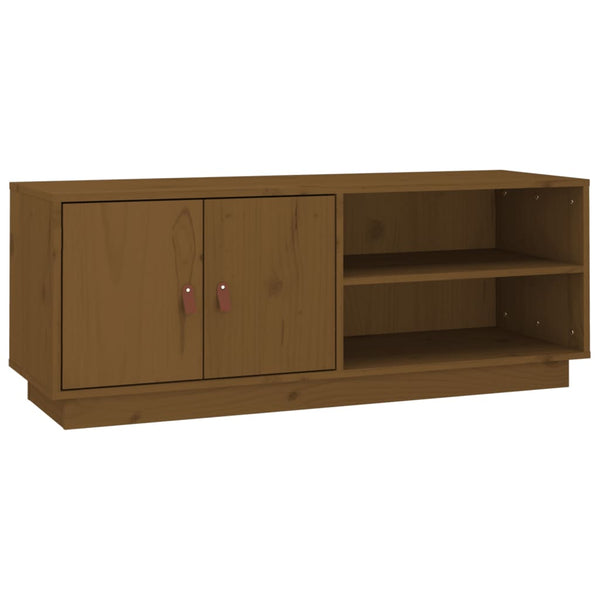 TV-Schrank Honigbraun Massivholz Kiefer 105 cm