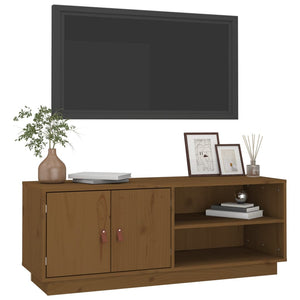 TV-Schrank Honigbraun Massivholz Kiefer 105 cm