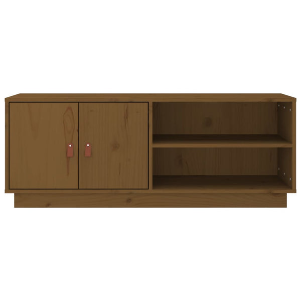 TV-Schrank Honigbraun Massivholz Kiefer 105 cm