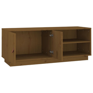 TV-Schrank Honigbraun Massivholz Kiefer 105 cm
