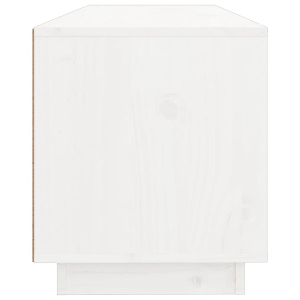 Weißer TV-Schrank Kiefer Massivholz 100cm