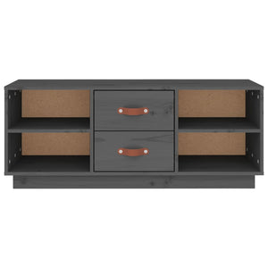 Grauer TV-Schrank 100 cm aus Kiefernholz