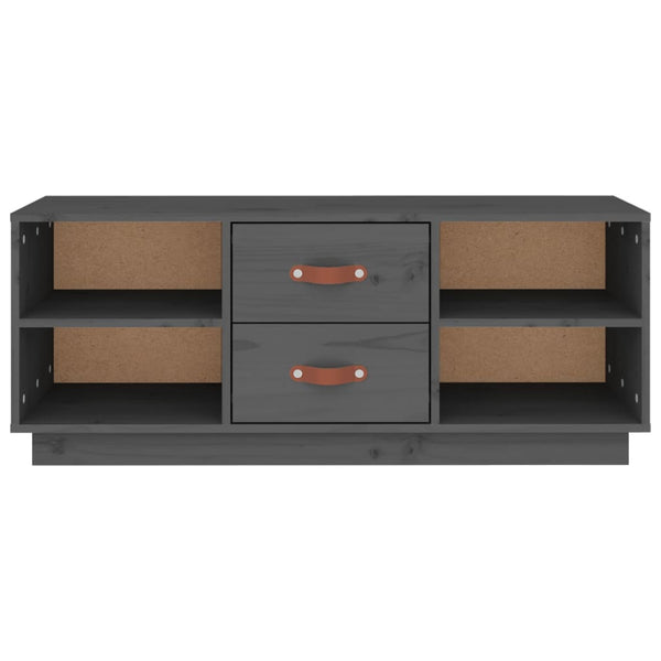 Grauer TV-Schrank 100 cm aus Kiefernholz