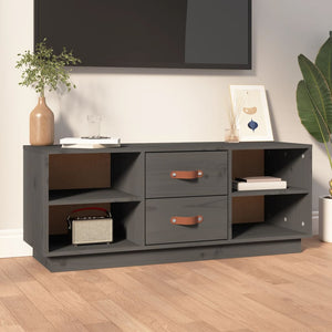 Grauer TV-Schrank 100 cm aus Kiefernholz
