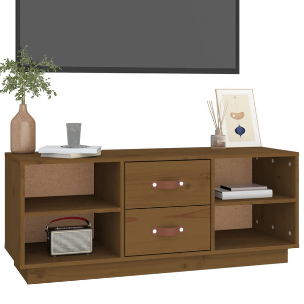 TV-Schrank Honigbraun 100 cm Massivholz