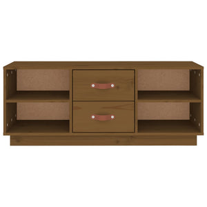 TV-Schrank Honigbraun 100 cm Massivholz