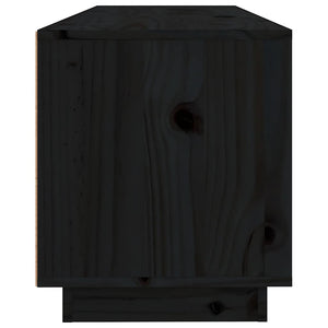 Schwarzer TV-Schrank 100cm Kiefer Massivholz