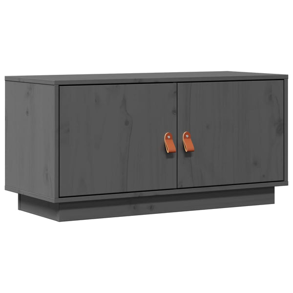 Grauer TV-Schrank 80 cm aus Kiefernholz